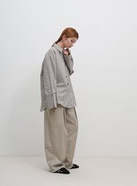 ビックカフスグラフチェックシャツ