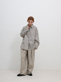 ビックカフスグラフチェックシャツ