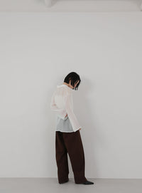 楊柳シフォンブラウス