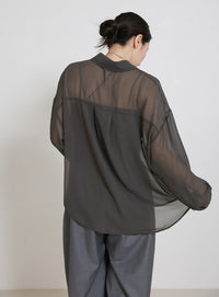 シフォンシアーシャツ
