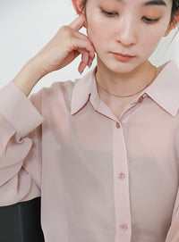 シフォンシアーシャツ