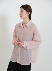 シフォンシアーシャツ