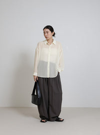 シフォンシアーシャツ