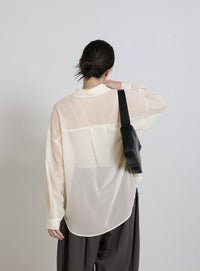 シフォンシアーシャツ