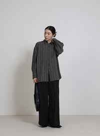 ダブルラインストライプシャツ