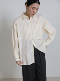 ダブルラインストライプシャツ