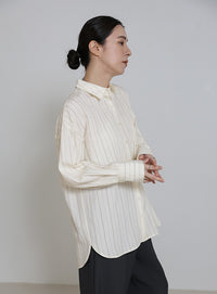 ダブルラインストライプシャツ