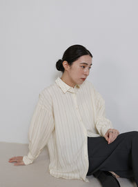 ダブルラインストライプシャツ