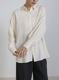 ダブルラインストライプシャツ