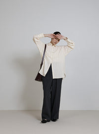 ダブルラインストライプシャツ