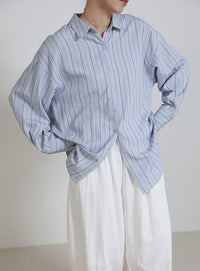 ダブルラインストライプシャツ