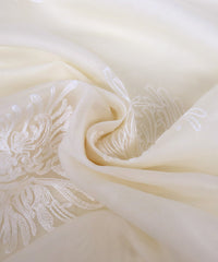 フラワーエンブロイダリーシアーオーバーサイズシャツ【セットアップ対応】【by SON】