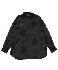 フラワーエンブロイダリーシアーオーバーサイズシャツ【セットアップ対応】【by SON】