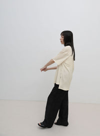 ビッグシルエットジャガードシャツ