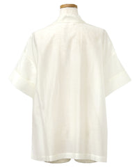 【Et】Open-Collar Sheer Shirt