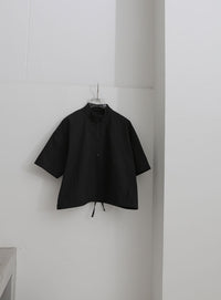ハーフジップドロストシャツ