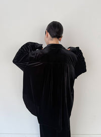 バックタックベロアシャツ【by SON】