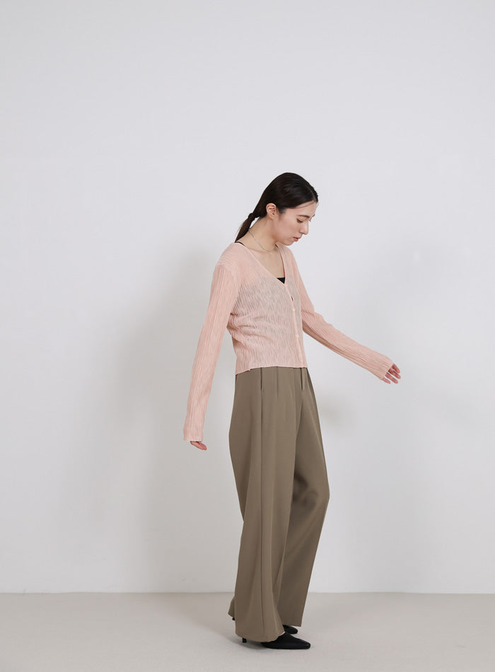 シアーリブVネックカーディガン – SELECT MOCA