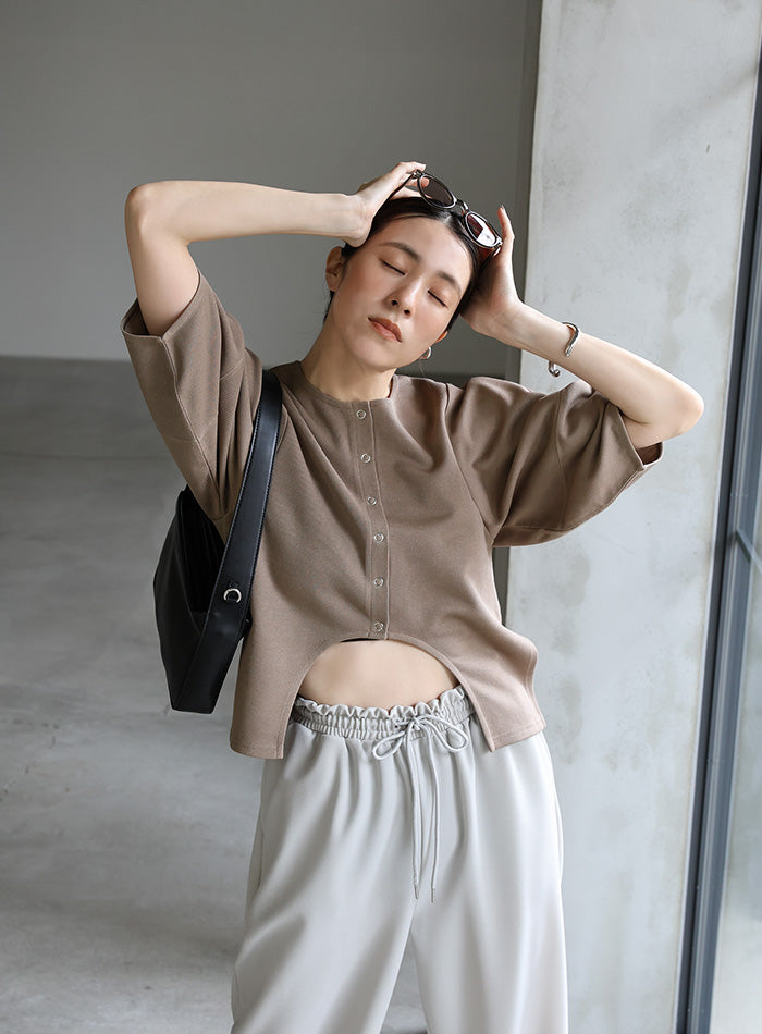 フロントカーブラインランタンスリーブカーディガン – SELECT MOCA