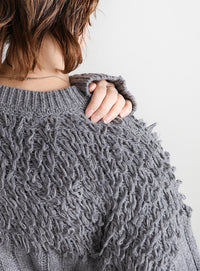 ループデザインダブルジップカーディガン