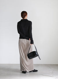 シャーリングポロカーディガン