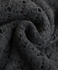 透かし編みジップカーディガン