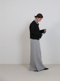 シャツカラードッキングダブルジップカーディガン