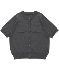 フロントポケットシンプルカーディガン
