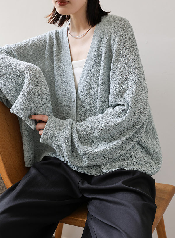 【Et】ドルマンニットショートカーディガン
