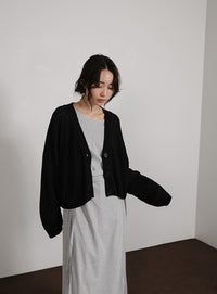 【Et】Dolman Knit Short Cardigan