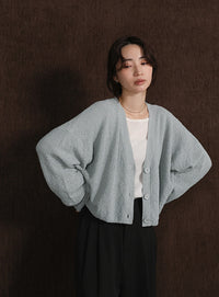【Et】Dolman Knit Short Cardigan
