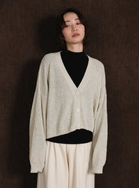【Et】Dolman Knit Short Cardigan