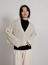 【Et】Dolman Knit Short Cardigan