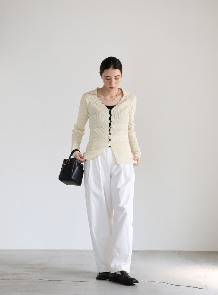 バイカラーラインニットカーディガン – SELECT MOCA