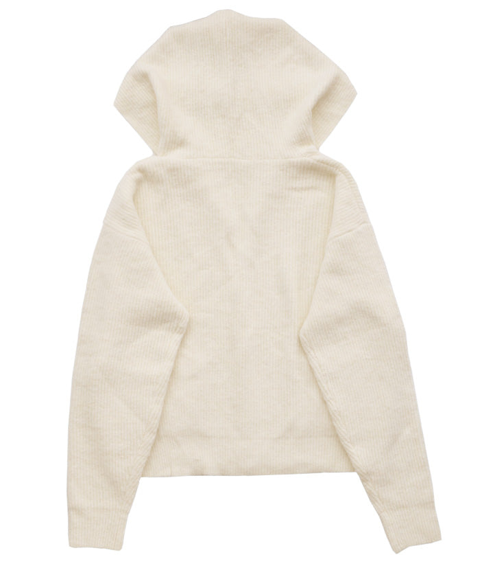 フーディーニットカーディガン