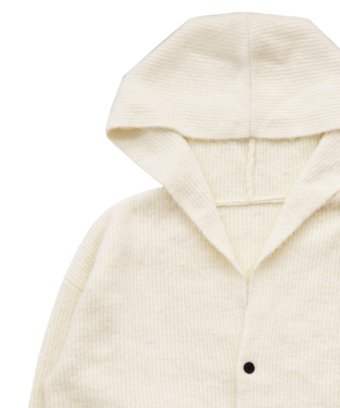 フーディーニットカーディガン