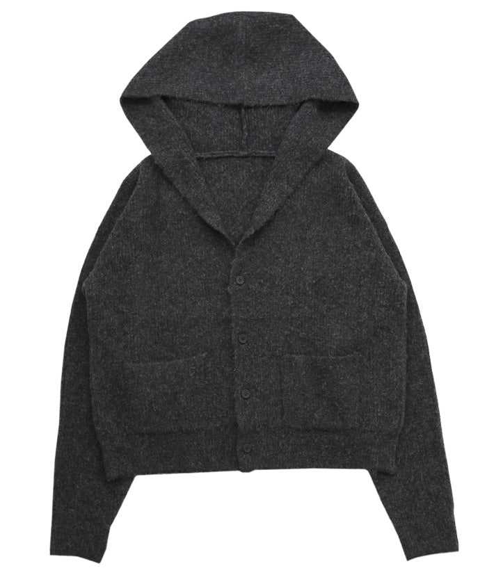 フーディーニットカーディガン