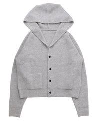 フーディーニットカーディガン