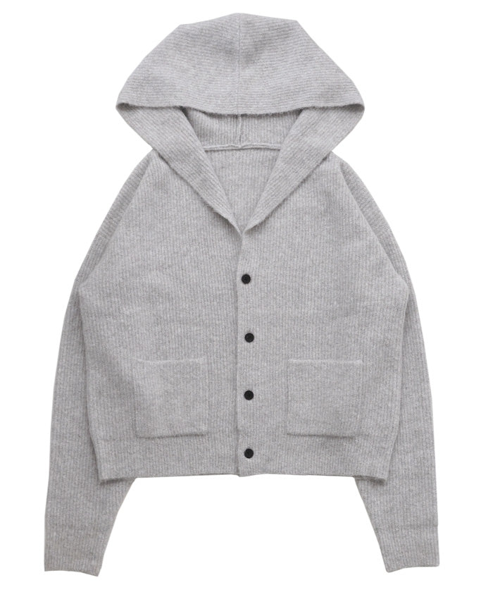 フーディーニットカーディガン