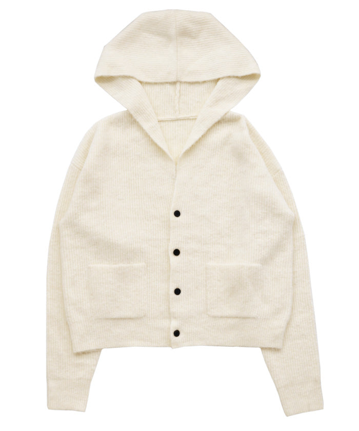 フーディーニットカーディガン