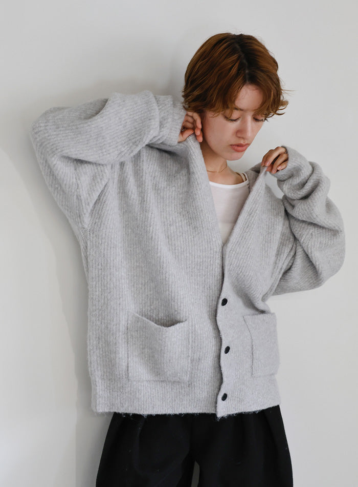 フーディーニットカーディガン