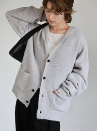 フーディーニットカーディガン