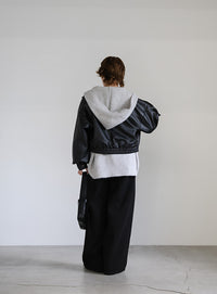 フーディーニットカーディガン