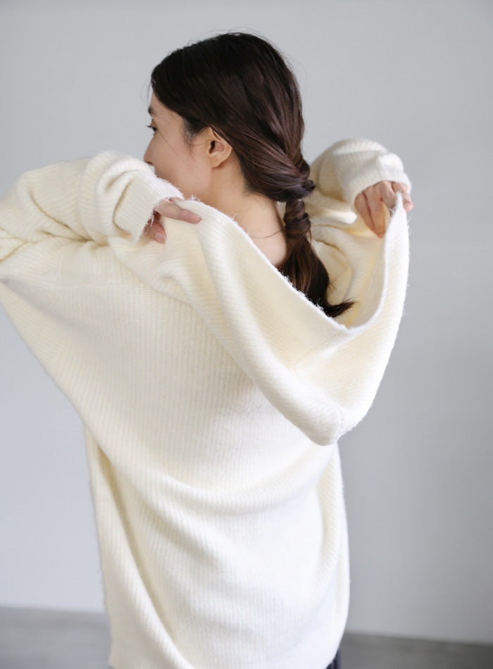 フーディーニットカーディガン