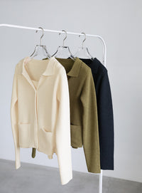 ポロカーディガンニットセット