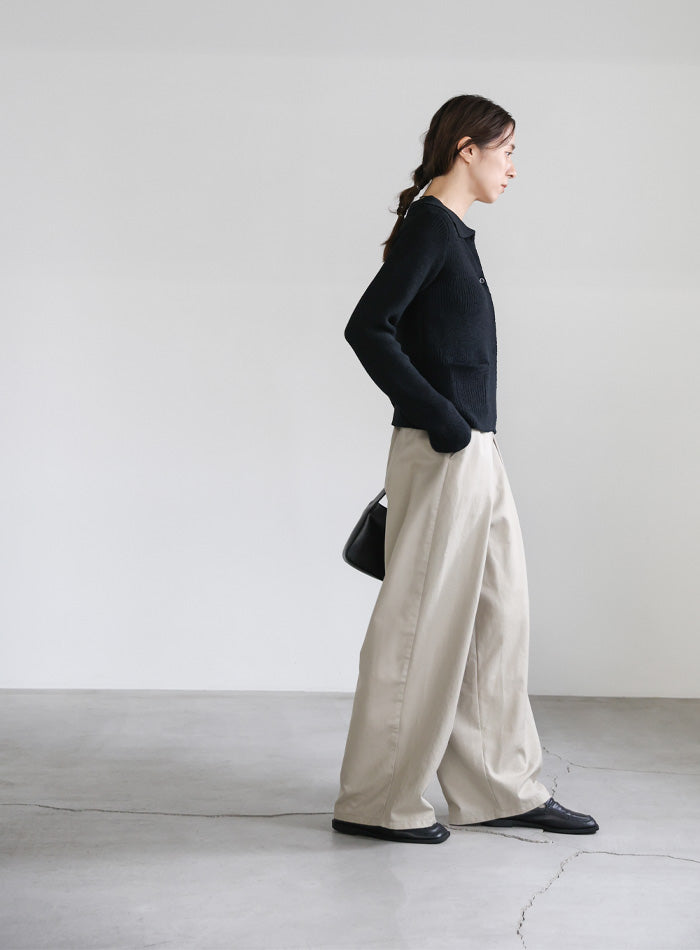 ポロカーディガンニットセット