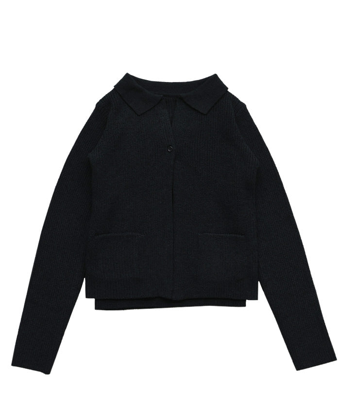 ポロカーディガンニットセット