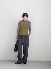 ポロカーディガンニットセット