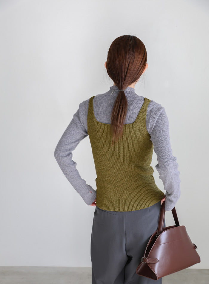 ポロカーディガンニットセット