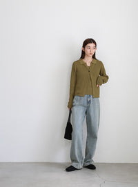 ポロカーディガンニットセット